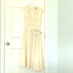 Ivory swing dress with bow